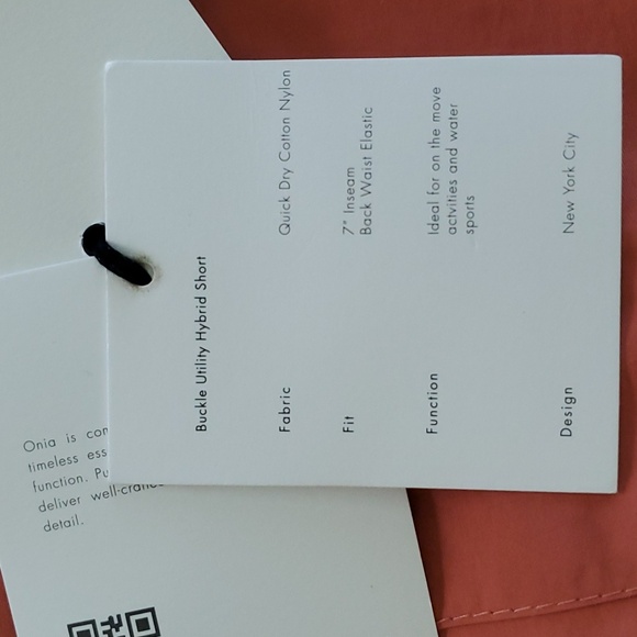 ONIA Men's Buckle Utility Hybrid Short Size M Spiced Ginger - Picture 9 of 13